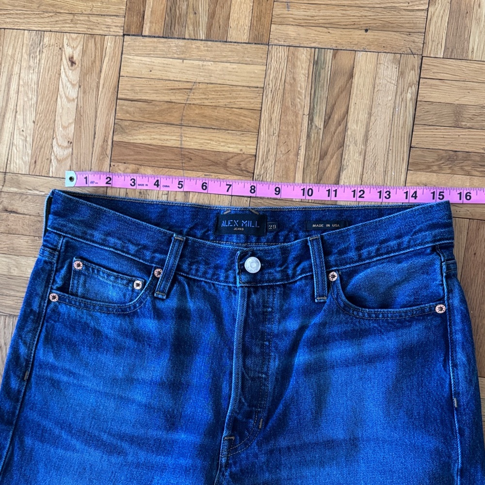 Alex Mill Alek Relaxed Wide Leg Jean in Paris Medium Wash - Picture 4 of 7